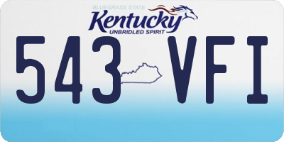 KY license plate 543VFI