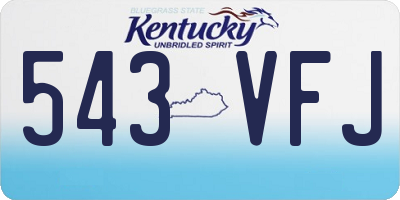 KY license plate 543VFJ