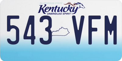 KY license plate 543VFM