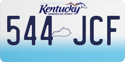 KY license plate 544JCF