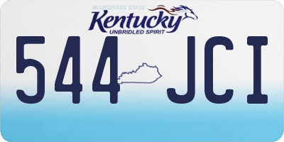 KY license plate 544JCI