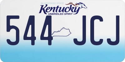 KY license plate 544JCJ