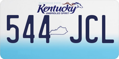 KY license plate 544JCL