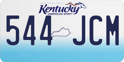 KY license plate 544JCM