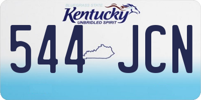 KY license plate 544JCN