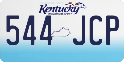 KY license plate 544JCP