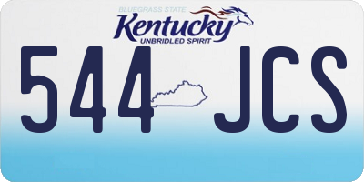 KY license plate 544JCS