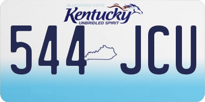 KY license plate 544JCU