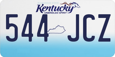 KY license plate 544JCZ