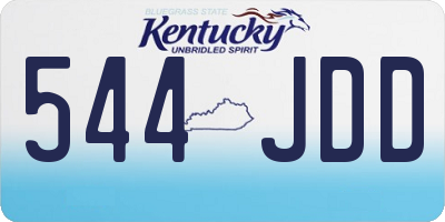 KY license plate 544JDD