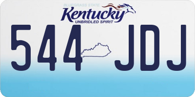 KY license plate 544JDJ