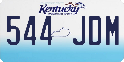 KY license plate 544JDM