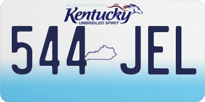 KY license plate 544JEL