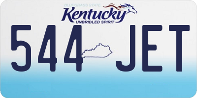 KY license plate 544JET