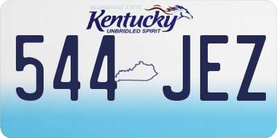 KY license plate 544JEZ