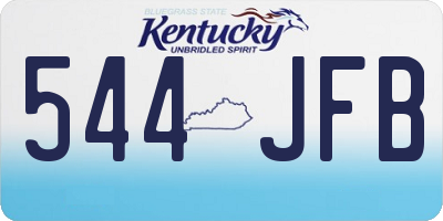 KY license plate 544JFB