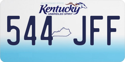 KY license plate 544JFF