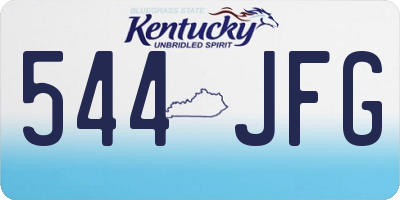 KY license plate 544JFG
