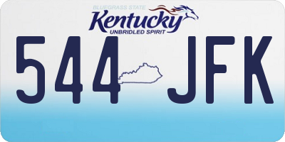 KY license plate 544JFK