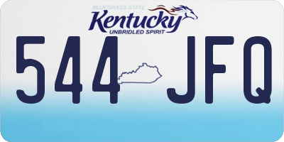 KY license plate 544JFQ