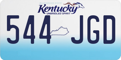 KY license plate 544JGD