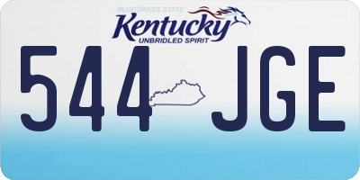 KY license plate 544JGE