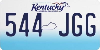 KY license plate 544JGG