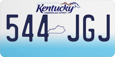 KY license plate 544JGJ