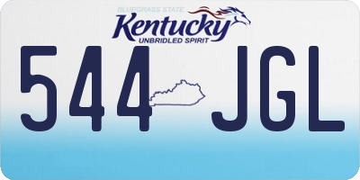 KY license plate 544JGL
