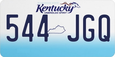 KY license plate 544JGQ