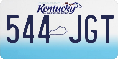 KY license plate 544JGT