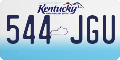 KY license plate 544JGU