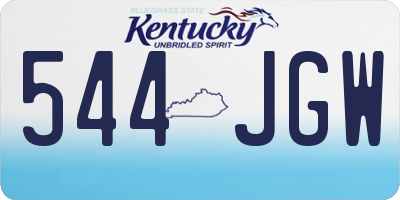 KY license plate 544JGW