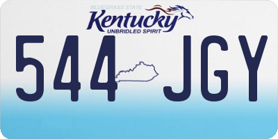 KY license plate 544JGY