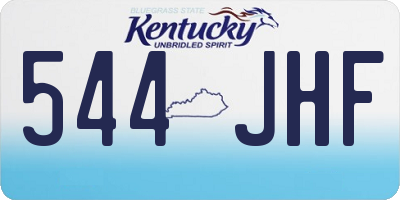KY license plate 544JHF