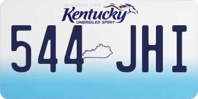 KY license plate 544JHI