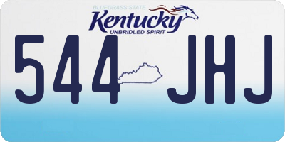 KY license plate 544JHJ