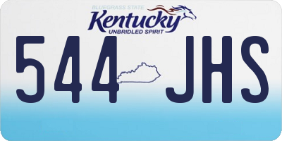 KY license plate 544JHS