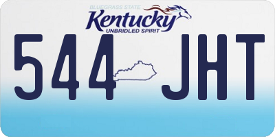 KY license plate 544JHT