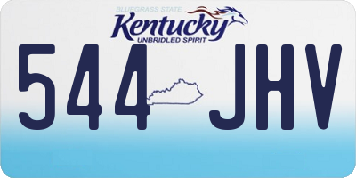 KY license plate 544JHV