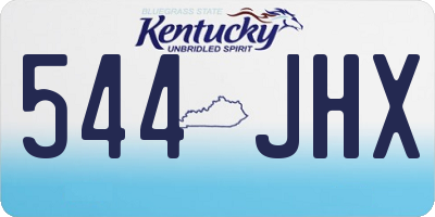 KY license plate 544JHX