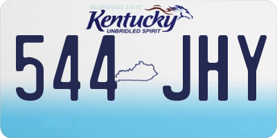 KY license plate 544JHY