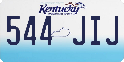 KY license plate 544JIJ