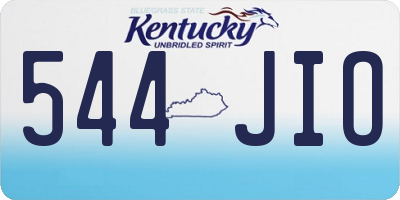 KY license plate 544JIO