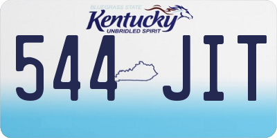 KY license plate 544JIT