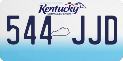 KY license plate 544JJD