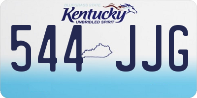 KY license plate 544JJG