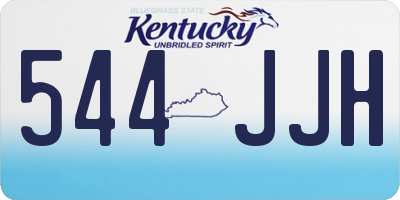 KY license plate 544JJH