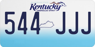 KY license plate 544JJJ