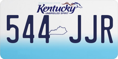 KY license plate 544JJR